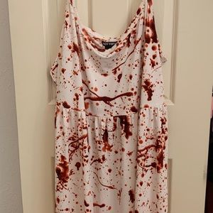 Womens Plus Size Hot Topic Dress Blood Goth Punk